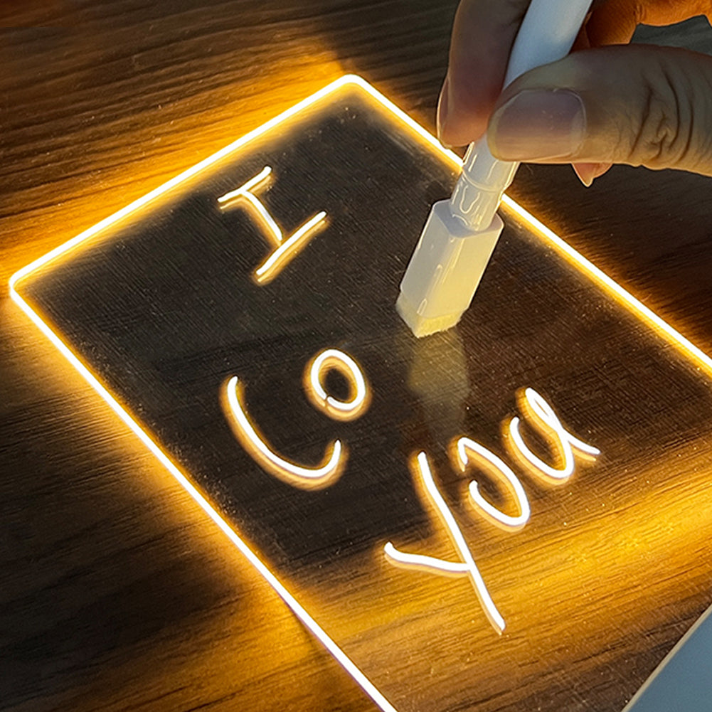 Creative Note Board Creative Led Night Light USB Message Board Holiday Light With Pen Gift For Children Girlfriend Decoration Night Lamp Pi-Mart