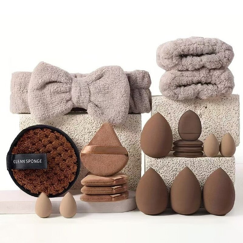 40-Piece Makeup Tool Set With Beauty Blender Soft Sponge Puffs Pi-Mart
