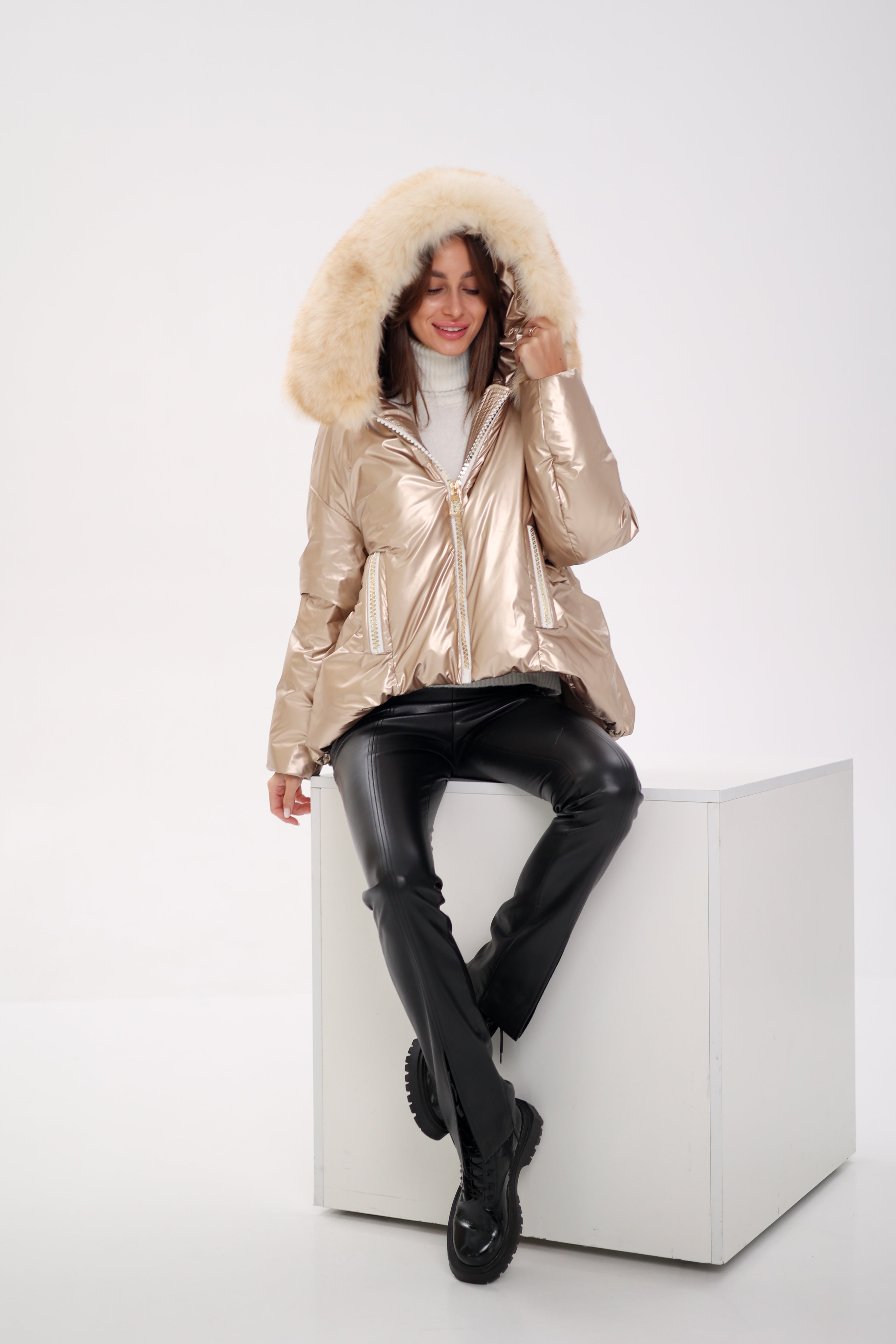 Genuine Polar Fox Down Fill Jacket - SJB-DIAMOND ELITES