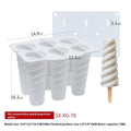 6-piece Spiral Ice Cream Silicone Food Grade Mold