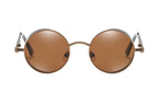 Luxury Popular Retro  Gothic Steampunk Polarized Men and  Women Brand Designer Vintage Round High Quality Metal Frame Sunglasses With UV400 Protection - SJB-DIAMOND ELITES