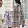 1pc Cozy Polar Fleece Shawl Blanket - Soft Double Layer Thick Plaid Pattern, Warm Autumn and Winter Wearable Throw Blanket for Office, Home, and Outdoor - Perfect for Chilly Days and Gift Giving