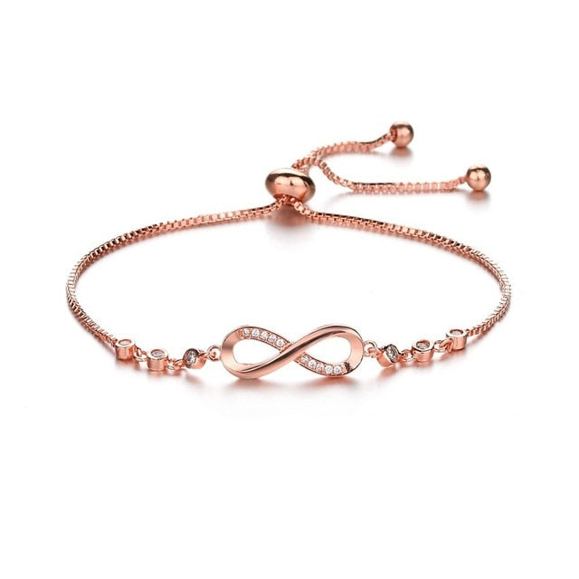 CZ Stone Infinity Bracelet Pi-Mart