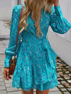 Devine Ruffled Long Sleeve Mini Dress – Femstylo