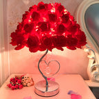 Creative Simple European Table Lamp Bedroom Bedside Rose Pi-Mart