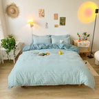 Student Dormitory Thick Sanded Aloe Cotton Four-piece Set Bed Linen Quilt Cover Bedding Pi-Mart