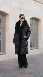 Genuine Lama Fur Premium Down Coat - SJB-DIAMOND ELITES