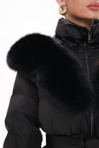 Amanda Genuine Fur Trim Down Fill Coat - SJB-DIAMOND ELITES