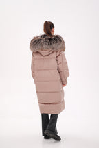 Rei Silver Fox Fully Lined Hood Down Coat in Blush - SJB-DIAMOND ELITES