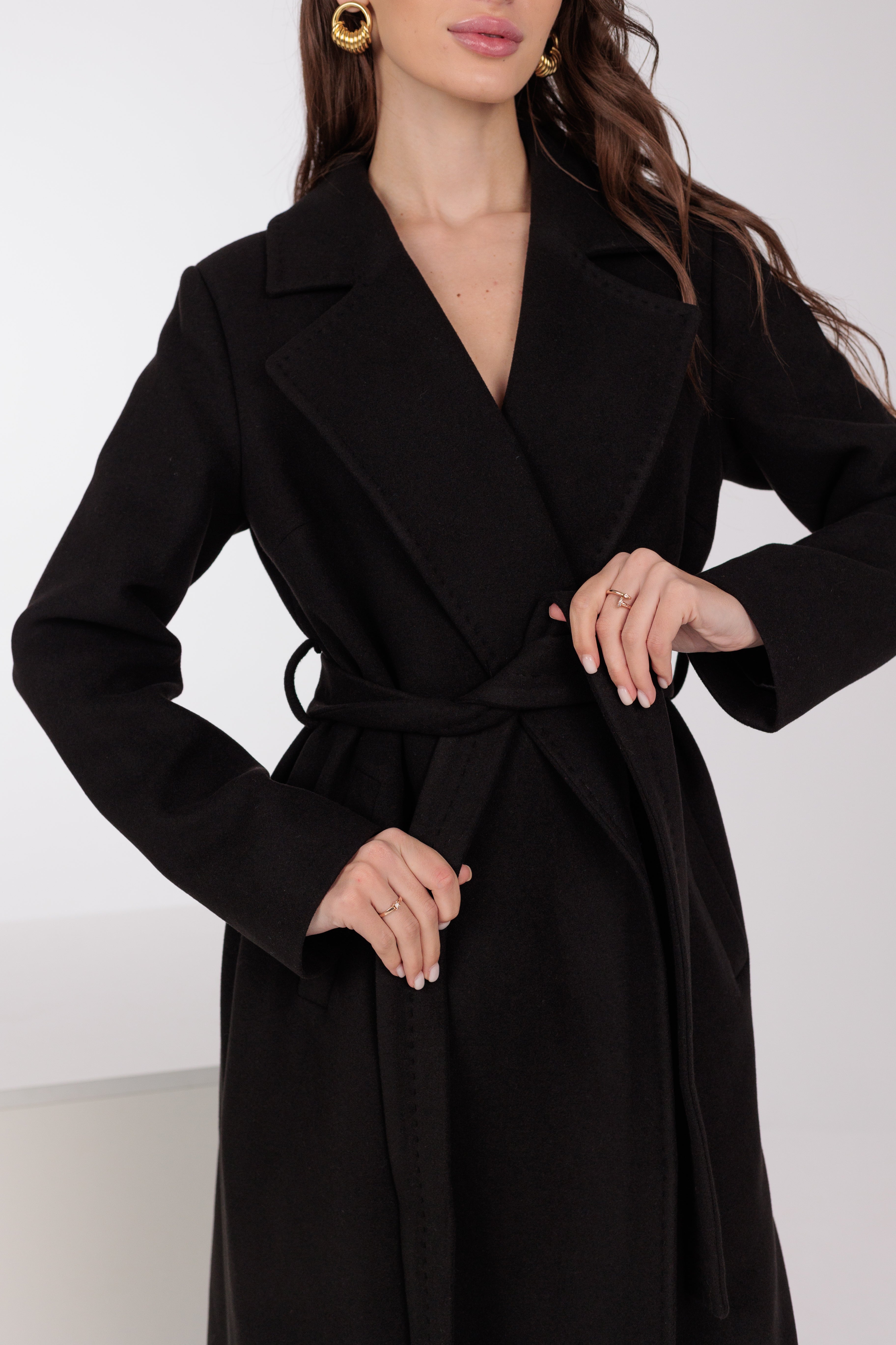 Pre-Order. Re-Stock Ships February 2026. Astoria Classic Wraparound Wool Blend Overcoat - SJB-DIAMOND ELITES
