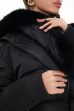 Amanda Genuine Fur Trim Down Fill Coat - SJB-DIAMOND ELITES