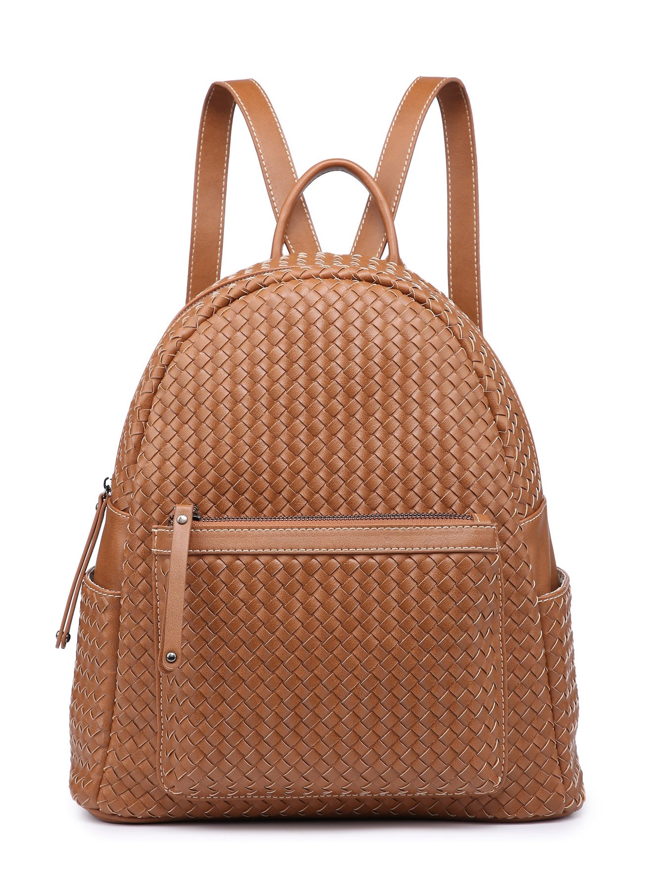 Woven backpack purse for women beige 2068 BR - SJB-DIAMOND ELITES
