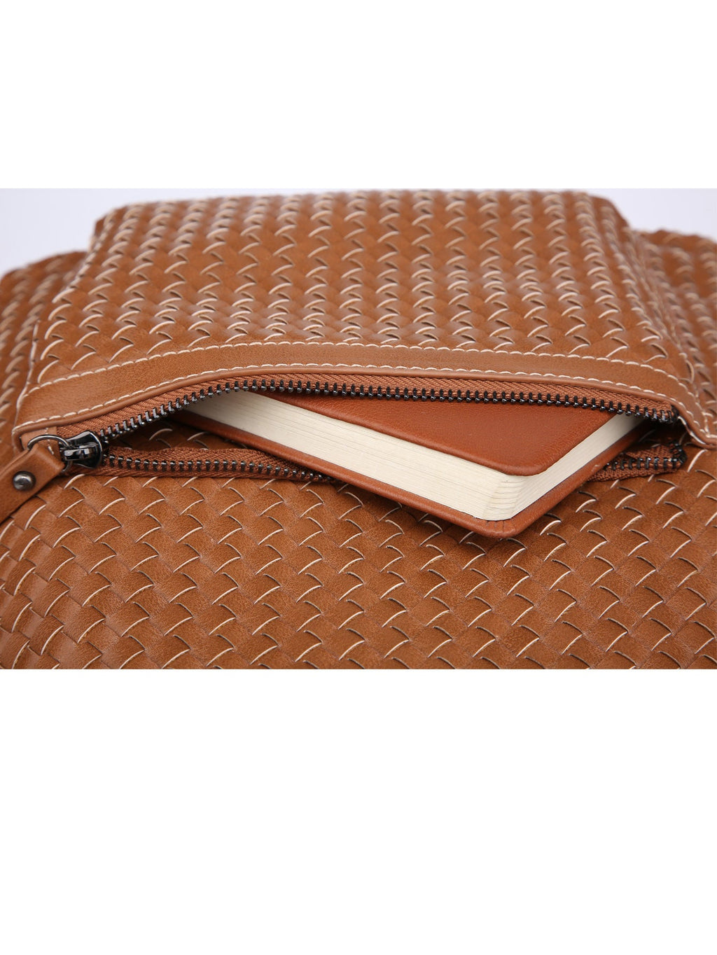 Woven backpack purse for women beige 2068 BR - SJB-DIAMOND ELITES