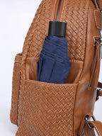 Woven backpack purse for women beige 2068 BR - SJB-DIAMOND ELITES