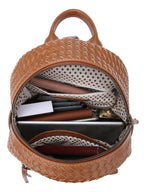 Woven backpack purse for women beige 2068 BR - SJB-DIAMOND ELITES