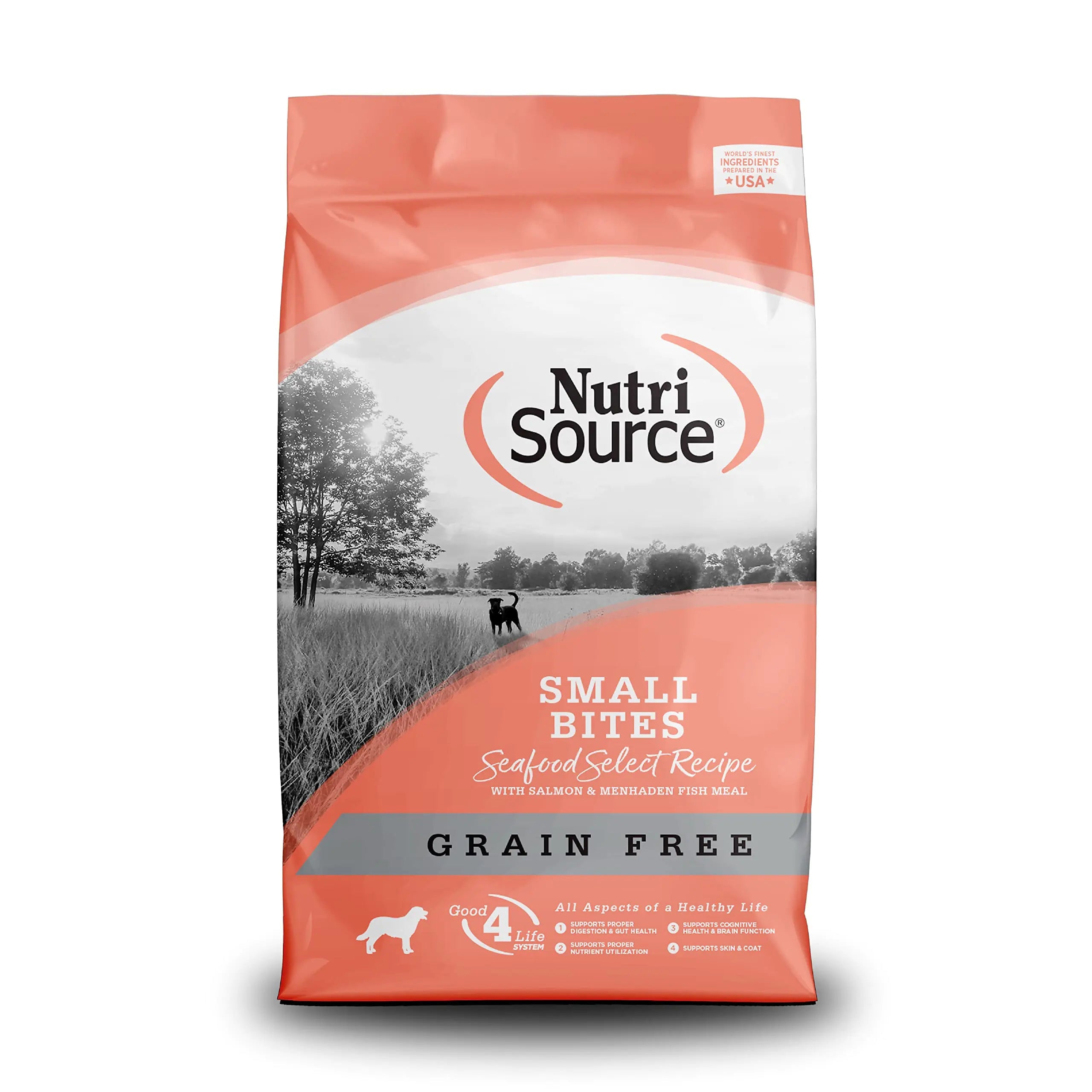 NutriSource Seafood Select Grain-Free Dog Food Made with Salmon and Menhaden Fish Meal 15LB Dry Dog Food Lootquake LLC