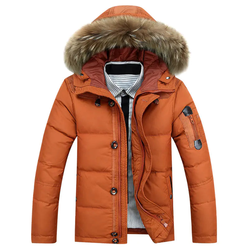 Short Solid Color Thick Down Jacket Pi-Mart