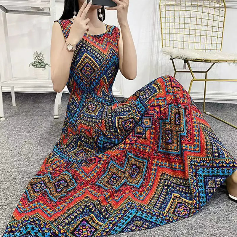 Batik Printed Cotton Dress and Skirt Combo Pi-Mart
