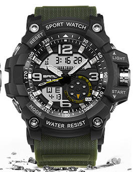 NEW Sport Analog-Digital Watch For Men and Woman  Waterresistant 50M Professional Waterproof Quartz Large Dial Military Wristwatches  With Night Mode - SJB-DIAMOND ELITES