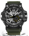 NEW Sport Analog-Digital Watch For Men and Woman  Waterresistant 50M Professional Waterproof Quartz Large Dial Military Wristwatches  With Night Mode - SJB-DIAMOND ELITES