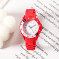 Kids Quartz Watches 50M Waterproof Analog Wristwatches Jelly Clock Students Watch Children PU Band Watch Childrens Analog Wrist Watch With Protective Design Simple Watch For Girls And Boys Stevvex
