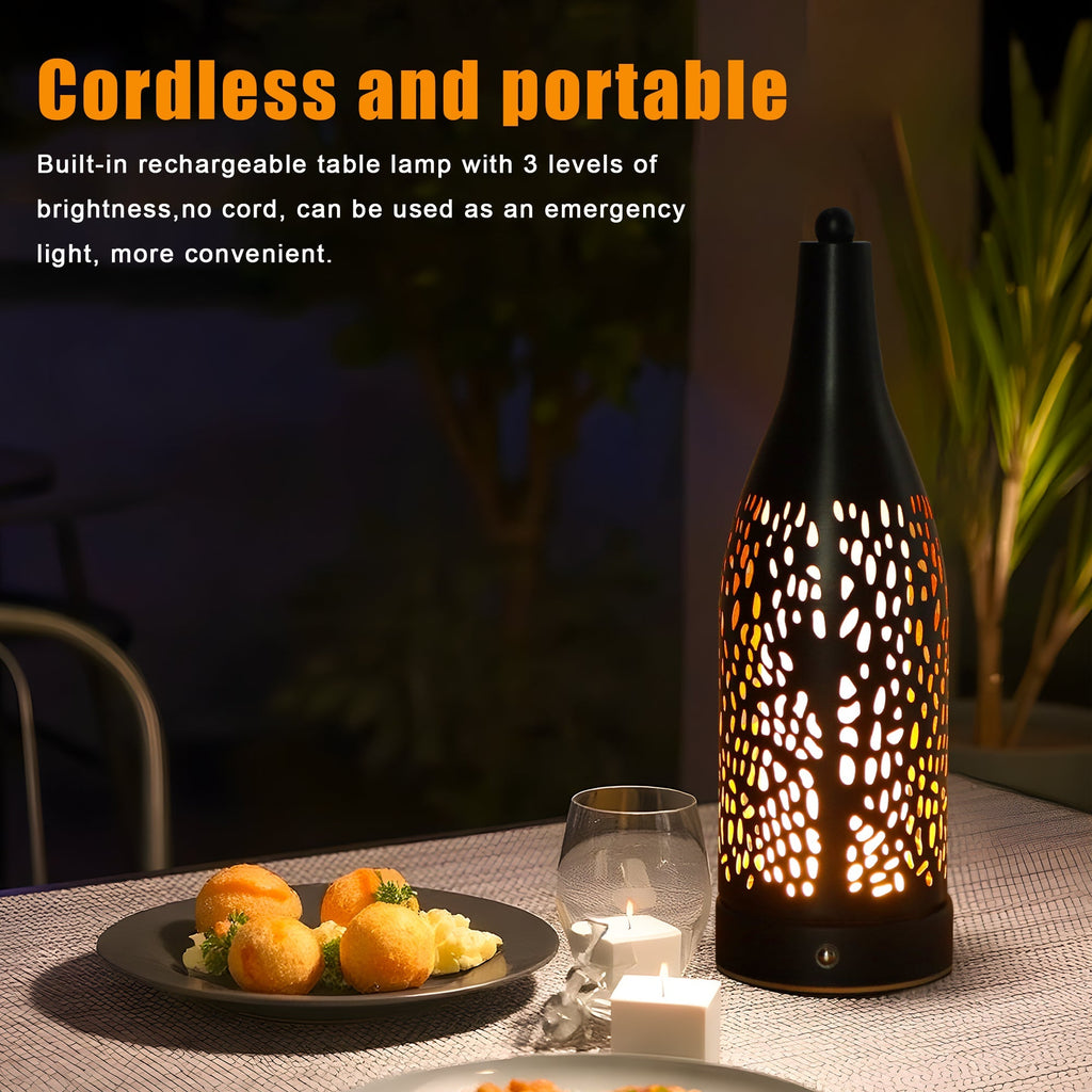 Cordless Table Lamp: 4000mAh Rechargeable, 3-Step Touch Dimmable (Cozy Lights) Lootquake LLC