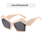 Oversized Square Cateye Polarized Sunglasses Big Trendy Style Fashionable Personality Big Frame Sunglasses New Fashionable & Popular Street Style Sunglasses For Women Stevvex