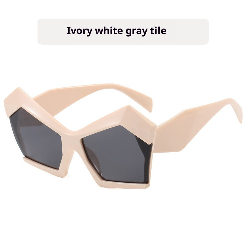 Oversized Square Cateye Polarized Sunglasses Big Trendy Style Fashionable Personality Big Frame Sunglasses New Fashionable & Popular Street Style Sunglasses For Women Stevvex
