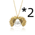 You Are My Sunshine Sunflower Necklace Women Men Pi-Mart