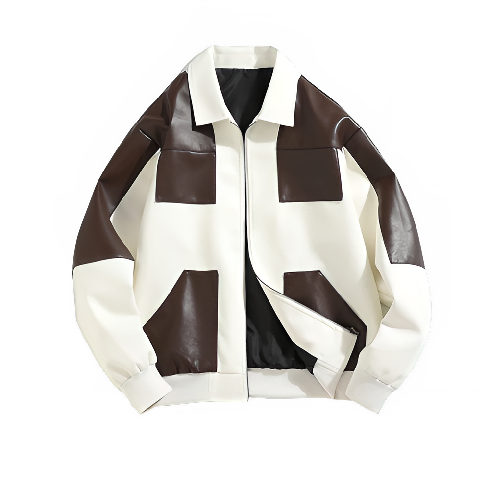 Motorcycle Biker Bomber Coat Autumn And Winter Men's Leather Jacket For Men Pi-Mart