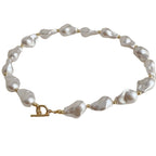 Baroque Pearl Buckle Necklace Pi-Mart