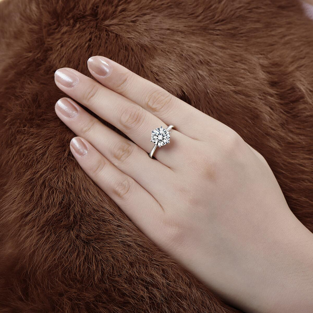 Luxury Moissanite Engagement Ring - SJB-DIAMOND ELITES