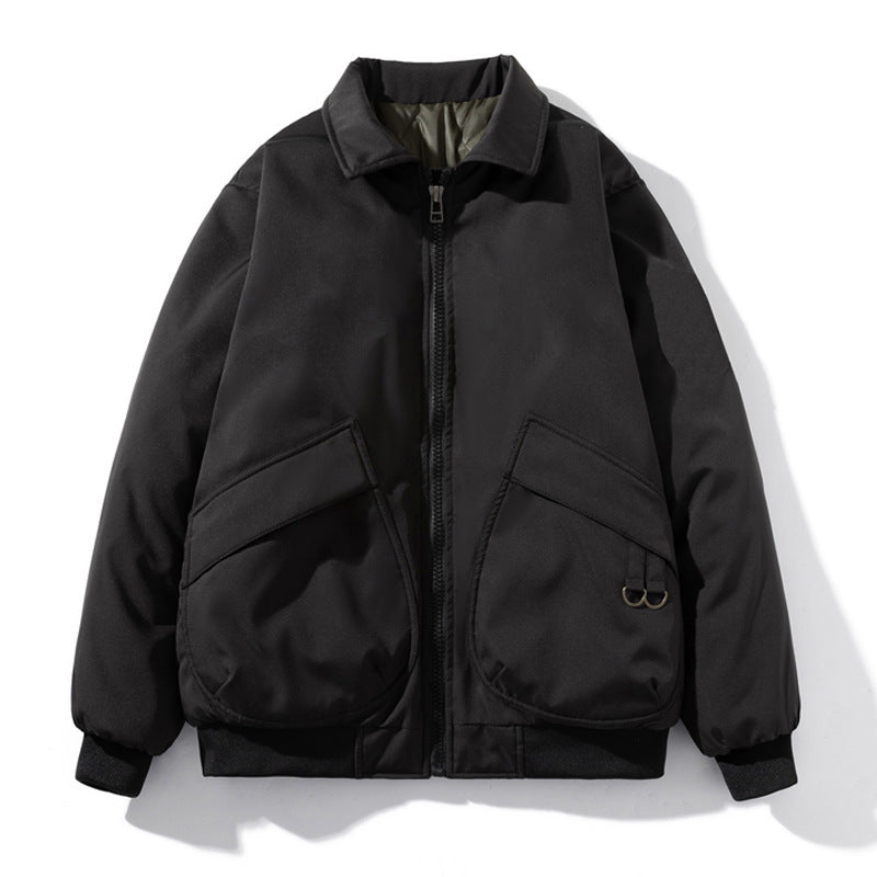 Men's Bomber Jacket Thickened Baseball Cotton Coat Pi-Mart