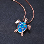 Fashion Turtle Simple Necklace Stud Earrings Set Pi-Mart