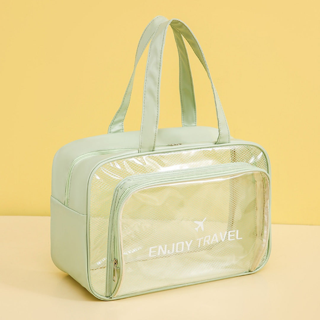 Waterproof beach bag, wet and dry separation fitness bag, toiletry bag, storage goggles, swimsuit swimming bag, Transparent Cosmetic Bag, - SJB-DIAMOND ELITES