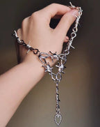 Hollow Love Heart Thorns Necklace Pi-Mart