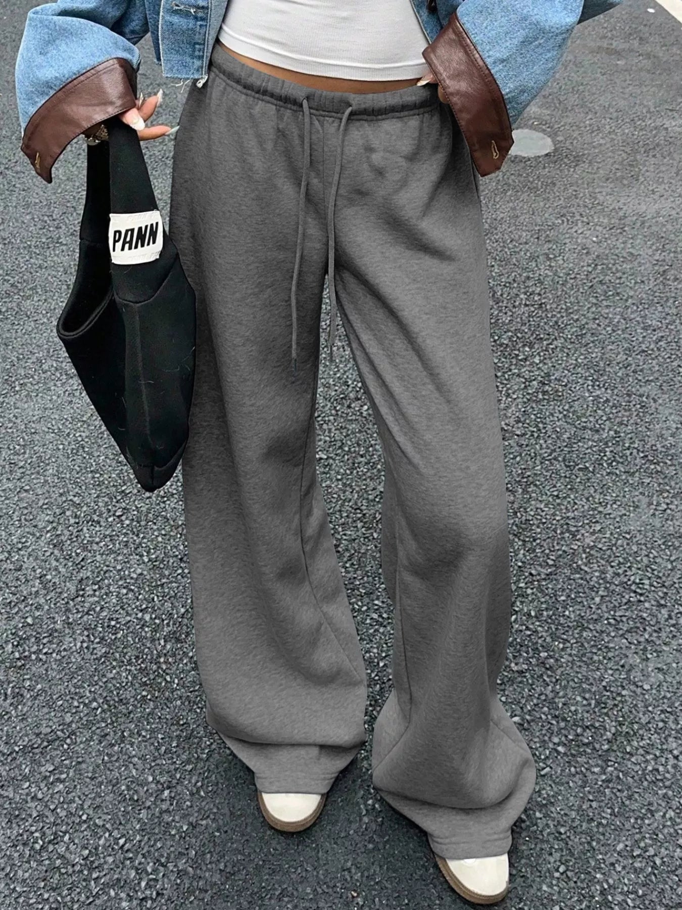Wide Leg Drawstring Sweatpants THRIXINE