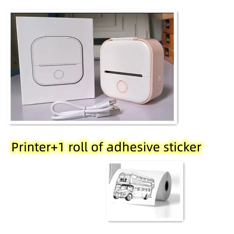 Portable Mini Printer for Students and Hobbyists, Bluetooth Thermal Label Printer - SJB-DIAMOND ELITES