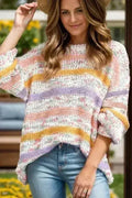 Contrast Stripes Long Sleeve Sweater | Femstylo - SJB-DIAMOND ELITES