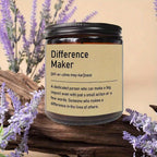 1pc, Lavender Scented Candle, "Difference Maker" Inspirational Quote, 33.81oz Glass Jar with Wick, Bee & Soy Wax, Perfect Gift for Women, Men, Best Friends, Teachers, Bosses, Leaders, Mentors, for Christmas, Thanksgiving, Bir Lootquake LLC