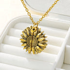 You Are My Sunshine Sunflower Necklace Women Men Pi-Mart