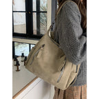 Vintage large capacity hobo bag for women, women's fashion tote bag, textured portable commuter bag - SJB-DIAMOND ELITES