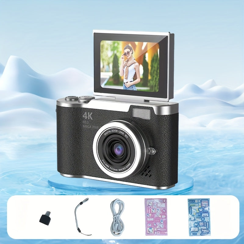 New high-definition digital camera Simple operation of buttons to take photos and videos Beginner entry CCD card machine surprise gift for friends You can choose to use a 32G memory card for direct storage and use portable-mu Lootquake LLC
