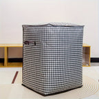 2pcs/5pcs Extra Large Capacity Stylish Houndstooth Storage Boxes - Durable, Space-Saving Closet Organizers with Handles for Easy Clothes, Blanket Storage and Organization at Home and Office Lootquake LLC