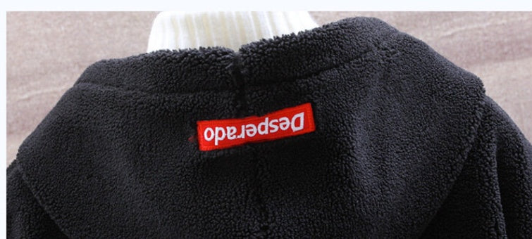 Premium Lamb Wool Blend Hooded Coat – Hong Kong-Inspired Sophistication Pi-Mart