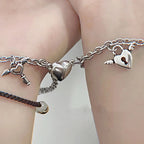 2Pcs Heart Magnet Bracelet for Lovers Pi-Mart