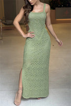 Sky Blue Cutout Side Maxi Dress Elegant Party Summer Long Dress For Girls Stevvex