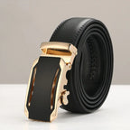 Genuine Leather Men's Belt with Automatic Buckle Pi-Mart
