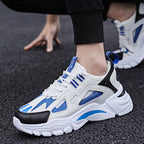 White Sneakers Men Non Slip Walking Running Shoes Sports Pi-Mart