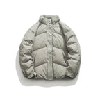 Men's Fashion Simple Raglan Sleeve Printing Stand-up Collar Down Jacket